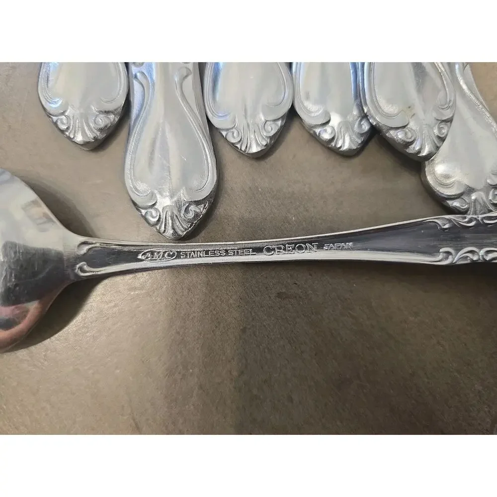 AMC Creon Stainless Flatware Mixed Lot of 15 Made in Japan MCM